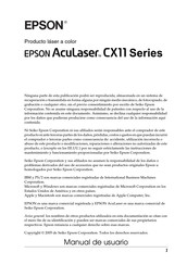 Epson AcuLaser CX11N Manual De Usuario