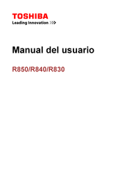 Toshiba R830 Manual Del Usuario