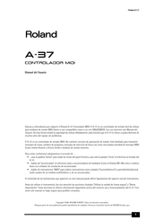 Roland A-37 Manual Del Usuario