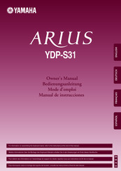 Yamaha ARIUS YDP-S31 Manual De Instrucciones