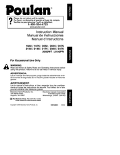 Electrolux Poulan 2150PR Manual De Instrucciones