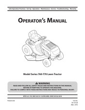 MTD 770 Serie Manual De Operador