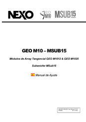 Nexo GEO M1012 Manual De Ajuste