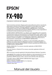 Epson FX-980 Manual Del Usuario