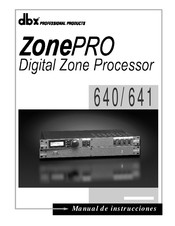 dbx ZonePRO 641 Manual De Instrucciones