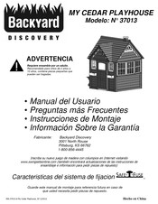 Backyard Discovery MY CEDAR PLAYHOUSE 37013 Manual Del Usuario