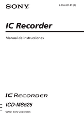 Sony ICD-MS525 Manual De Instrucciones