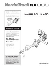 ICON Health & Fitness NORDICTRACK RX 800 Manual Del Usuario