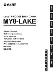 Yamaha MY8-LAKE Manual De Instrucciones