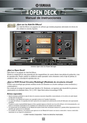 Yamaha Open Deck Manual De Instrucciones