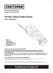 Craftsman CMCHT98022 Manual De Instrucciones