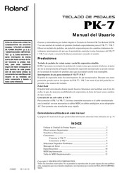 Roland PK-7 Manual Del Usuario