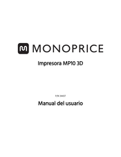 Monoprice MP10 3D Manual Del Usuario