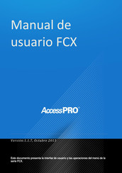 AccessPRO FCX Serie Manual De Usuario