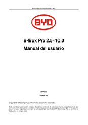 BYD B-BOX 10.0 Manual Del Usuario