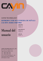 Cayin SMP-PRO Serie Manual Del Usuario