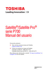 Toshiba Satellite P700 Serie Manual Del Usuario