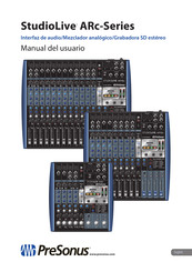 PRESONUS StudioLive ARc Serie Manual Del Usuario