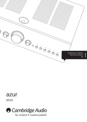 Cambridge Audio Azur 651A Manual Del Usuario