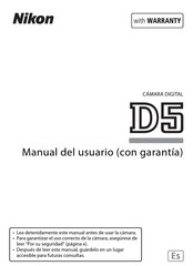 Nikon D5 Manual Del Usuario