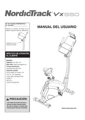 ICON NordicTrack VX550 NTIVEX47016.1 Manual Del Usuario