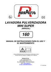 ROSAUTO 160 Manual De Instrucciones Para El Uso Y El Mantenimiento