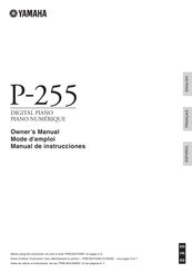 Yamaha P 255 Manual De Instrucciones