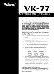 Roland VK-77 Manual Del Usuario