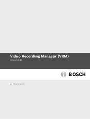 Bosch VRM Manual De Operador
