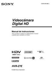 Sony HVR-Z7E Manual De Instrucciones