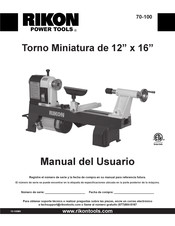 Rikon Power Tools 70-100 Manual Del Usuario