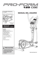 ICON Health & Fitness PROFORM 125 CSE Manual Del Usuario