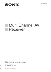 Sony STR-DG720 Manual De Instrucciones