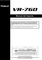 Roland VR-760 Manual Del Usuario