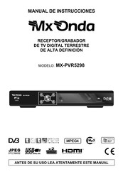 Mx Onda MX-PVR5298 Manual De Instrucciones