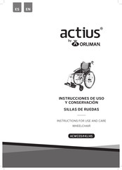 Orliman actius ACWC05 45 Instrucciones De Uso