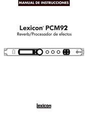 Lexicon PCM92 Manual De Instrucciones