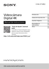 Sony HANDYCAM FDR-AX30 Manual De Instrucciones