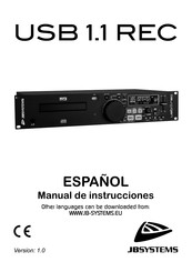 JB Systems USB 1.1 REC Manual De Instrucciones