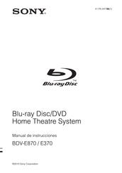 Sony BDV-E370 Manual De Instrucciones