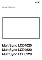 NEC MultiSync LCD4020 Manual Del Usuario