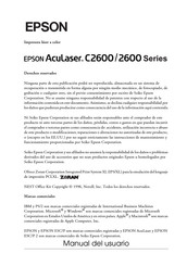 Epson AcuLaser 2600 Serie Manual Del Usuario