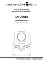 Singing Machine Classic iSM990BT Manual De Instrucciones