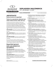 Sun joe 20ViONLTE-BLW Manual Del Operador