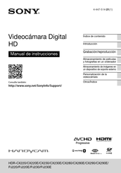 Sony HANDYCAM HDR-CX290E Manual De Instrucciones