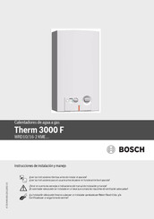 Bosch Therm 3000 F WRD16-2 KME Serie Instrucciones De Instalación Y Manejo