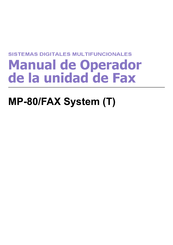 Kyocera MP-80 Manual De Operador