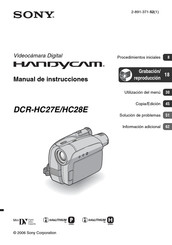 Sony HANDYCAM DCR-HC27E Manual De Instrucciones