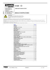 LOVATO ELECTRIC ATL800 Manual De Instrucciones