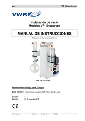 VWR VP 10 autovac Manual De Instrucciones